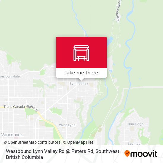 Westbound Lynn Valley Rd @ Peters Rd map