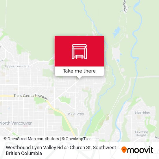 Westbound Lynn Valley Rd @ Church St map