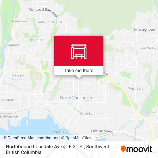 Northbound Lonsdale Ave @ E 21 St map