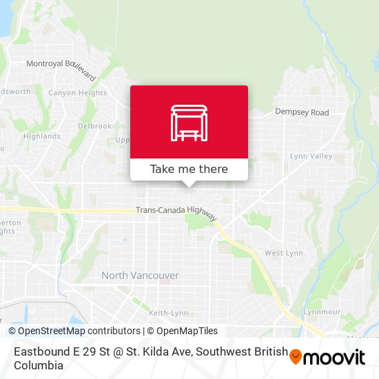 Eastbound E 29 St @ St. Kilda Ave map