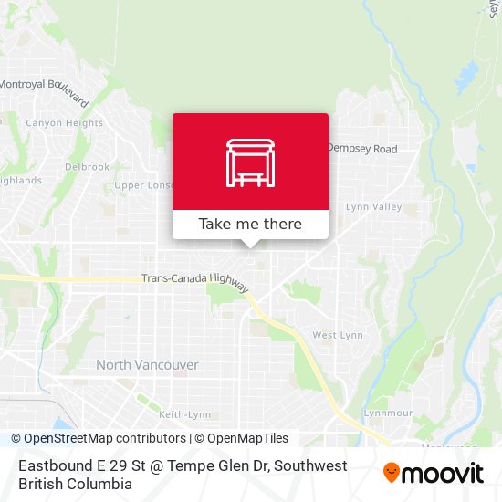 Eastbound E 29 St @ Tempe Glen Dr map