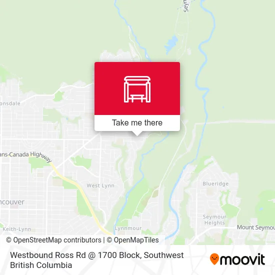 Westbound Ross Rd @ 1700 Block map