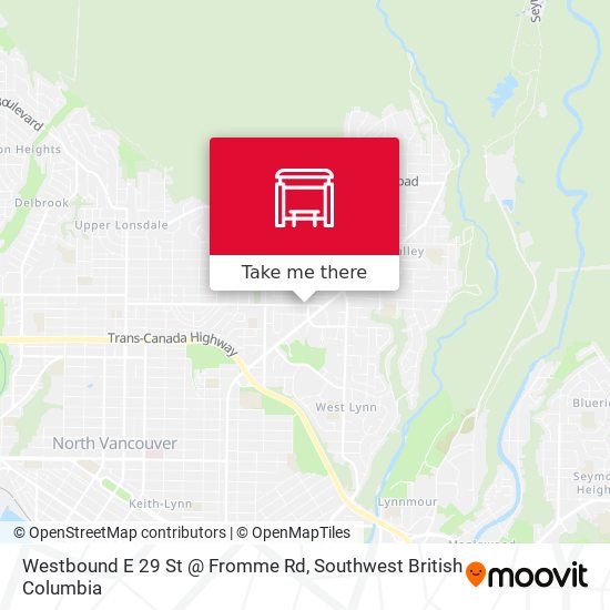 Westbound E 29 St @ Fromme Rd map