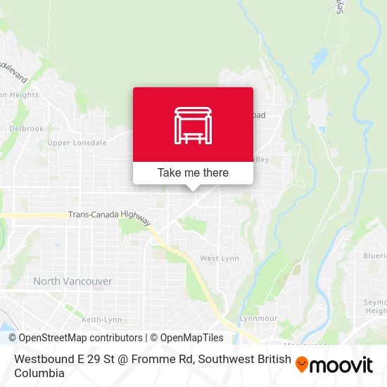 Westbound E 29 St @ Fromme Rd map
