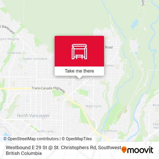 Westbound E 29 St @ St. Christophers Rd map