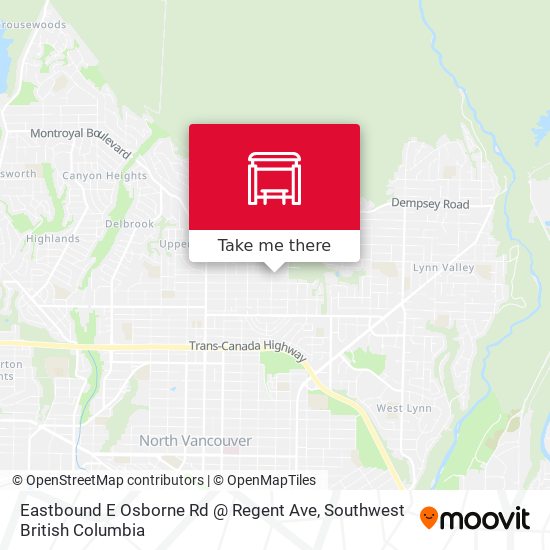 Eastbound E Osborne Rd @ Regent Ave map