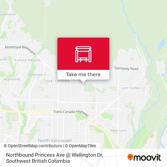 Northbound Princess Ave @ Wellington Dr map