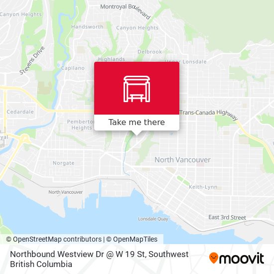 Northbound Westview Dr @ W 19 St map