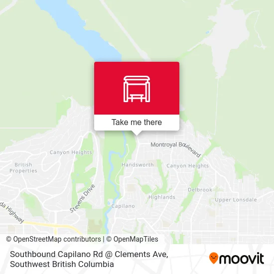 Southbound Capilano Rd @ Clements Ave map