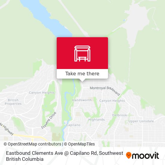 Eastbound Clements Ave @ Capilano Rd plan