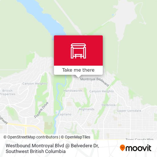 Westbound Montroyal Blvd @ Belvedere Dr plan