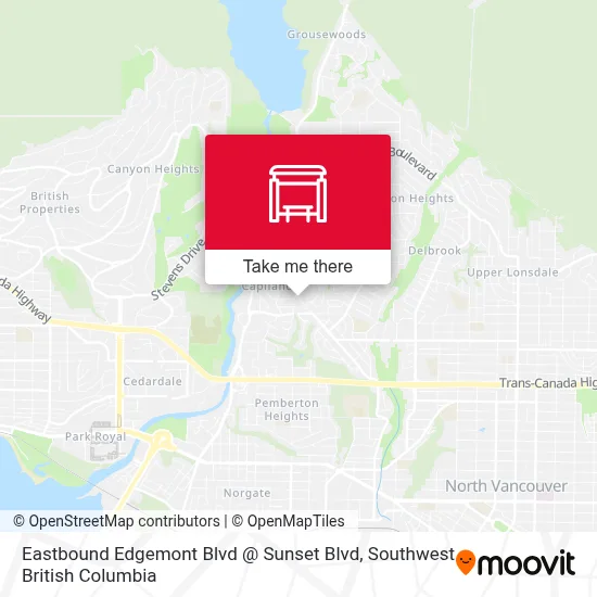 Eastbound Edgemont Blvd @ Sunset Blvd map