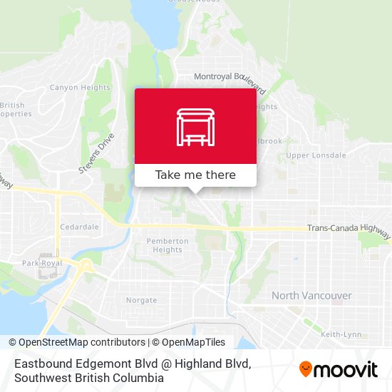 Eastbound Edgemont Blvd @ Highland Blvd plan