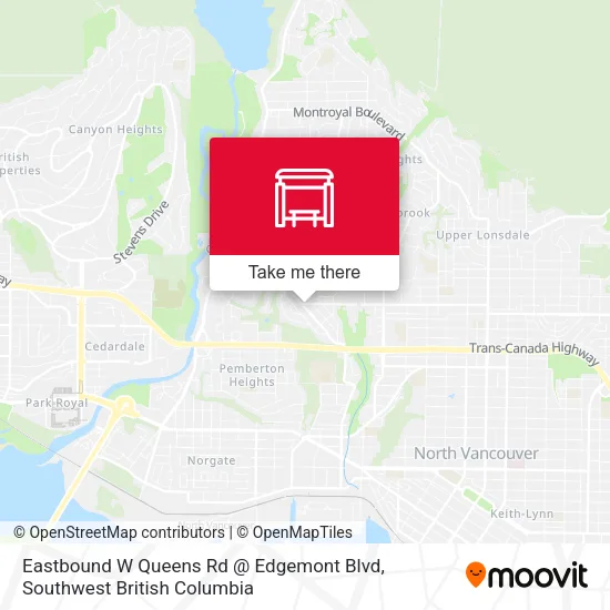 Eastbound W Queens Rd @ Edgemont Blvd plan