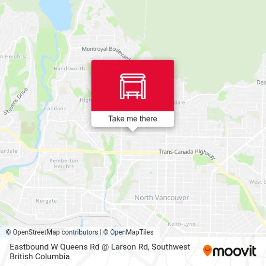 Eastbound W Queens Rd @ Larson Rd map