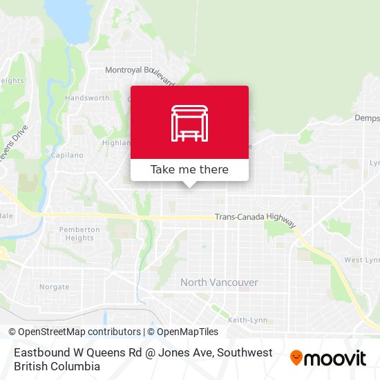 Eastbound W Queens Rd @ Jones Ave map