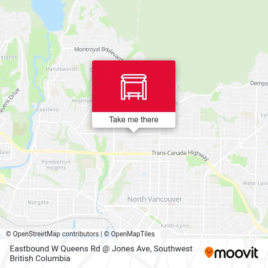 Eastbound W Queens Rd @ Jones Ave map