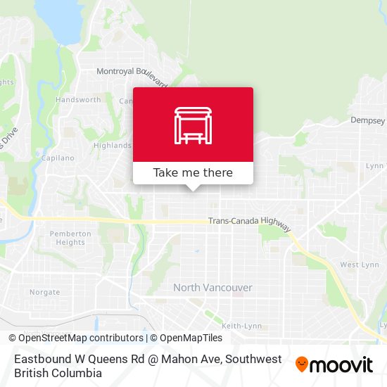 Eastbound W Queens Rd @ Mahon Ave map