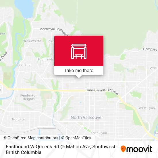Eastbound W Queens Rd @ Mahon Ave map
