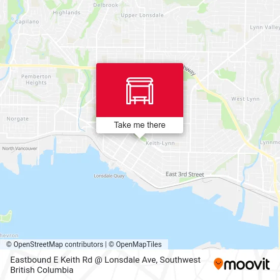 Eastbound E Keith Rd @ Lonsdale Ave map