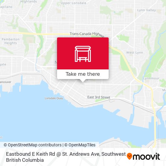 Eastbound E Keith Rd @ St. Andrews Ave map