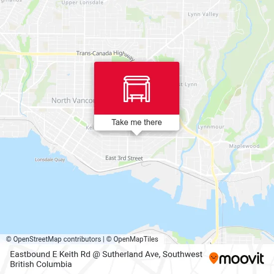 Eastbound E Keith Rd @ Sutherland Ave map