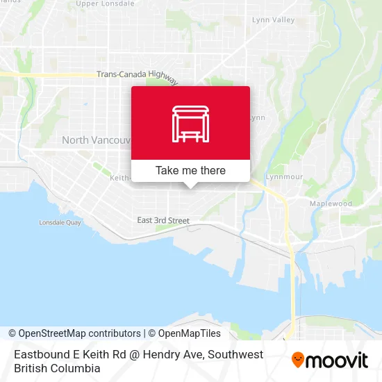 Eastbound E Keith Rd @ Hendry Ave map