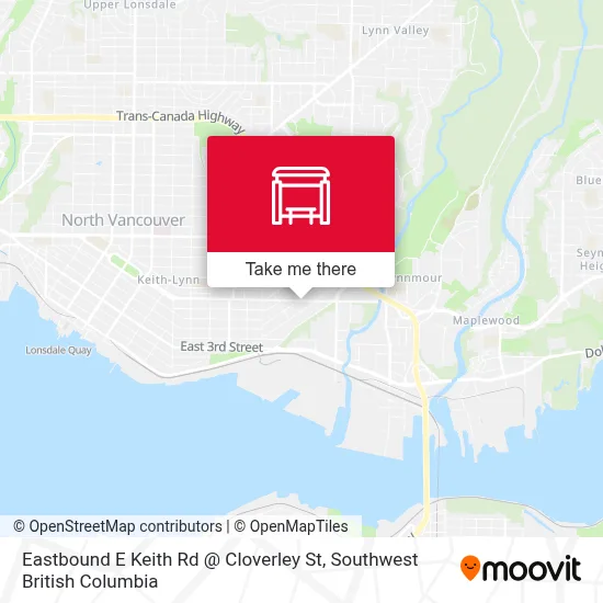 Eastbound E Keith Rd @ Cloverley St map