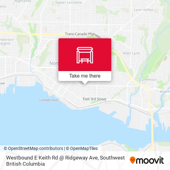 Westbound E Keith Rd @ Ridgeway Ave map