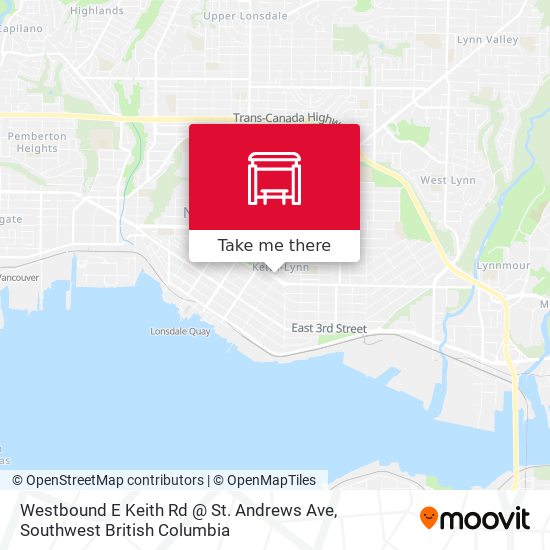 Westbound E Keith Rd @ St. Andrews Ave map