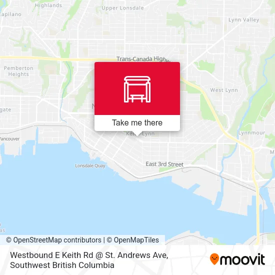 Westbound E Keith Rd @ St. Andrews Ave map