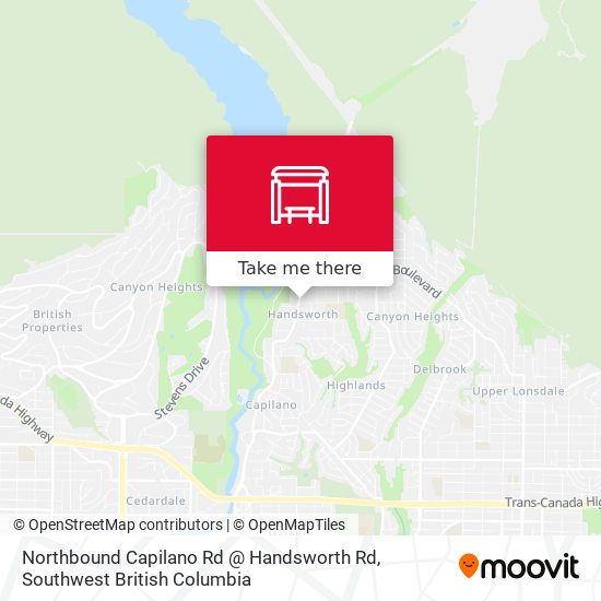 Northbound Capilano Rd @ Handsworth Rd map