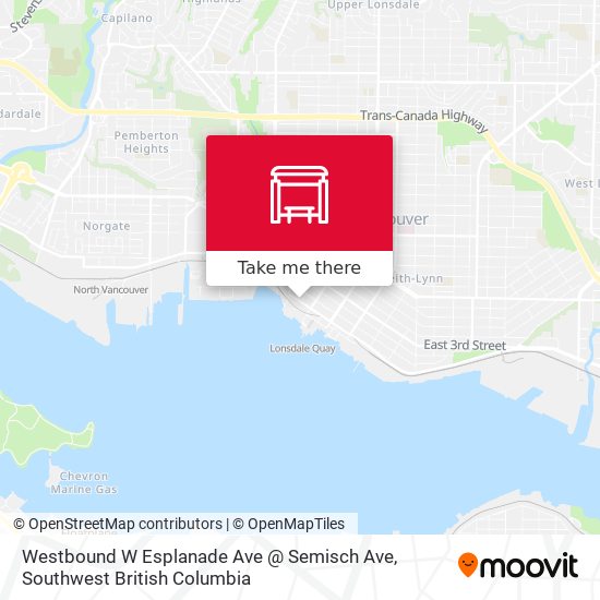 Westbound W Esplanade Ave @ Semisch Ave map