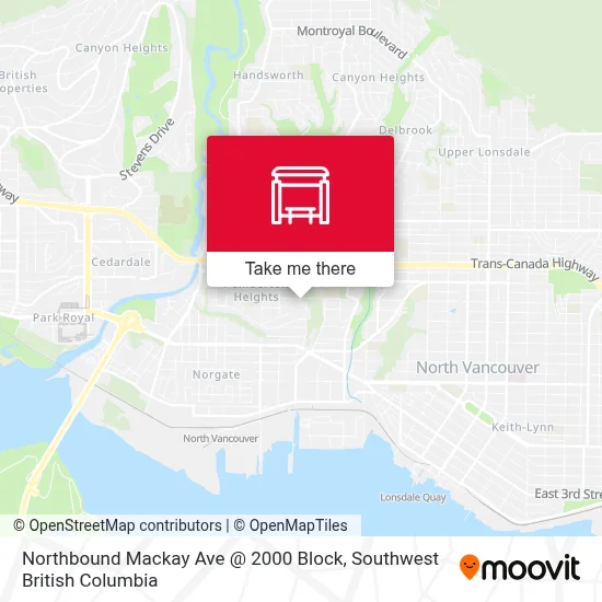 Northbound Mackay Ave @ 2000 Block map