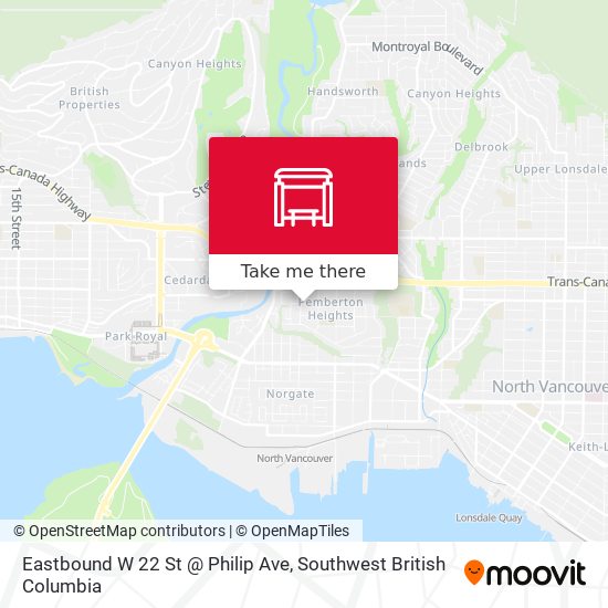Eastbound W 22 St @ Philip Ave map