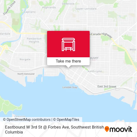 Eastbound W 3rd St @ Forbes Ave map
