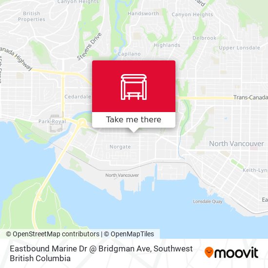 Eastbound Marine Dr @ Bridgman Ave map