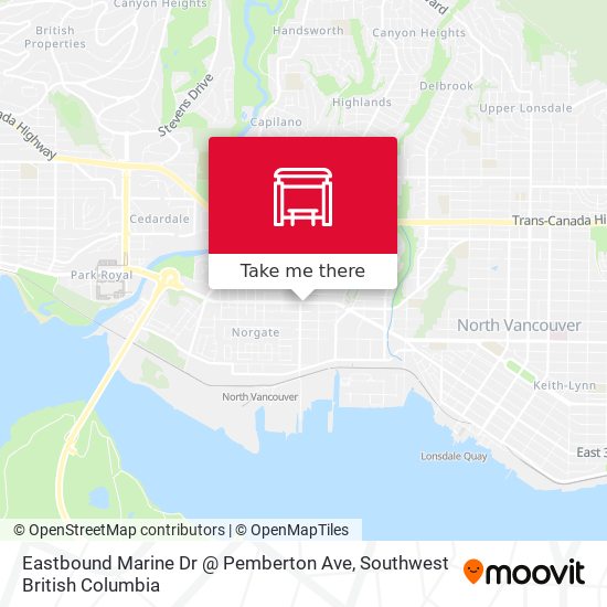 Eastbound Marine Dr @ Pemberton Ave plan
