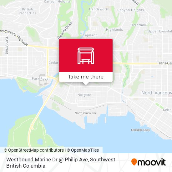 Westbound Marine Dr @ Philip Ave plan