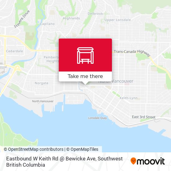 Eastbound W Keith Rd @ Bewicke Ave map