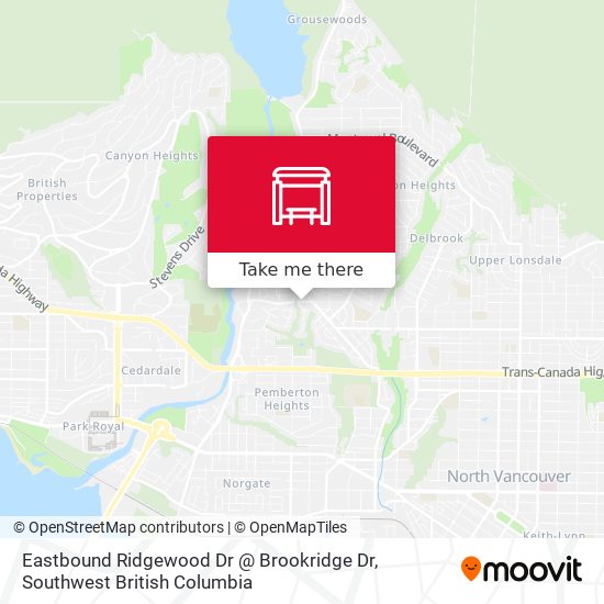 Eastbound Ridgewood Dr @ Brookridge Dr map