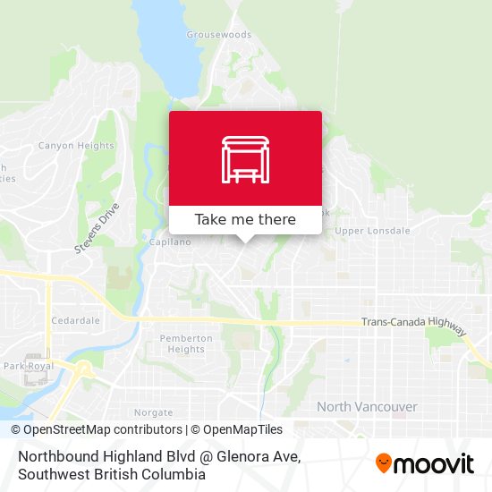 Northbound Highland Blvd @ Glenora Ave map