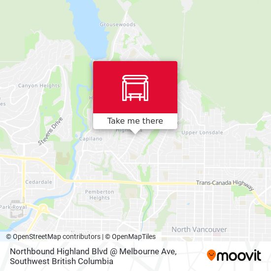 Northbound Highland Blvd @ Melbourne Ave map