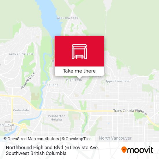 Northbound Highland Blvd @ Leovista Ave map