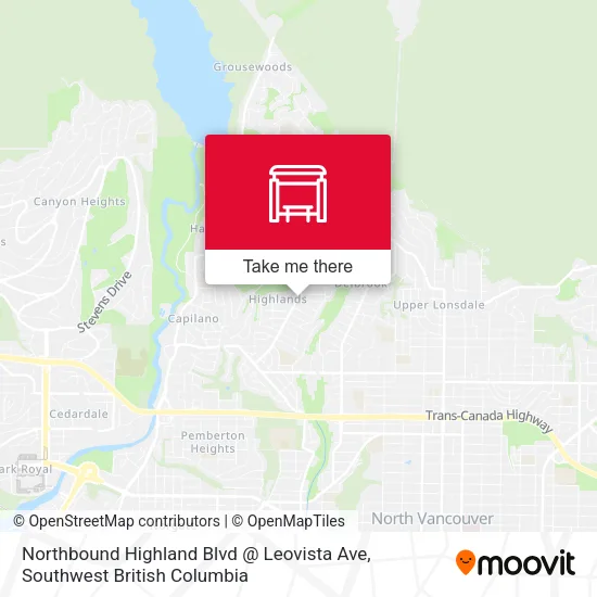 Northbound Highland Blvd @ Leovista Ave plan