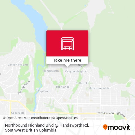 Northbound Highland Blvd @ Handsworth Rd plan