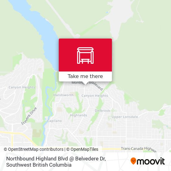 Northbound Highland Blvd @ Belvedere Dr map