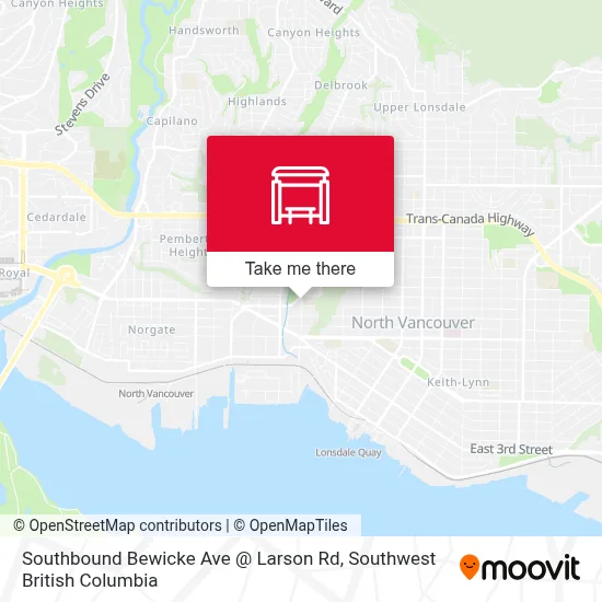 Southbound Bewicke Ave @ Larson Rd map