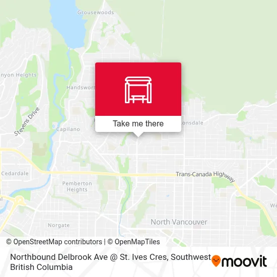 Northbound Delbrook Ave @ St. Ives Cres map