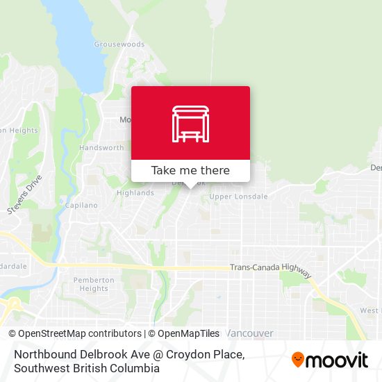 Northbound Delbrook Ave @ Croydon Place map